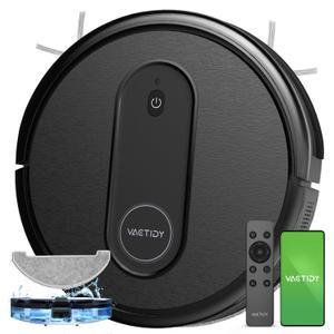 Vactidy T7 Robot Vacuum and Mop Combo, 2 in 1 Mopping Robot Vacuum Cleaner with Schedule, WiFi/App/Alexa/Siri Control, Self-Charging, Slim, Quiet, Ideal for Low Pile Carpet, Hard Floor, Pet Hair