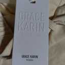 Grace Karin Denim Cream Shorts, Large