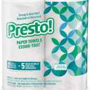 Amazon Brand - Presto! Flex-a-Size Kitchen Paper Towels, Strong and Absorbent, 128 Sheet Family Roll, 16 Rolls (8 Packs of 2)
