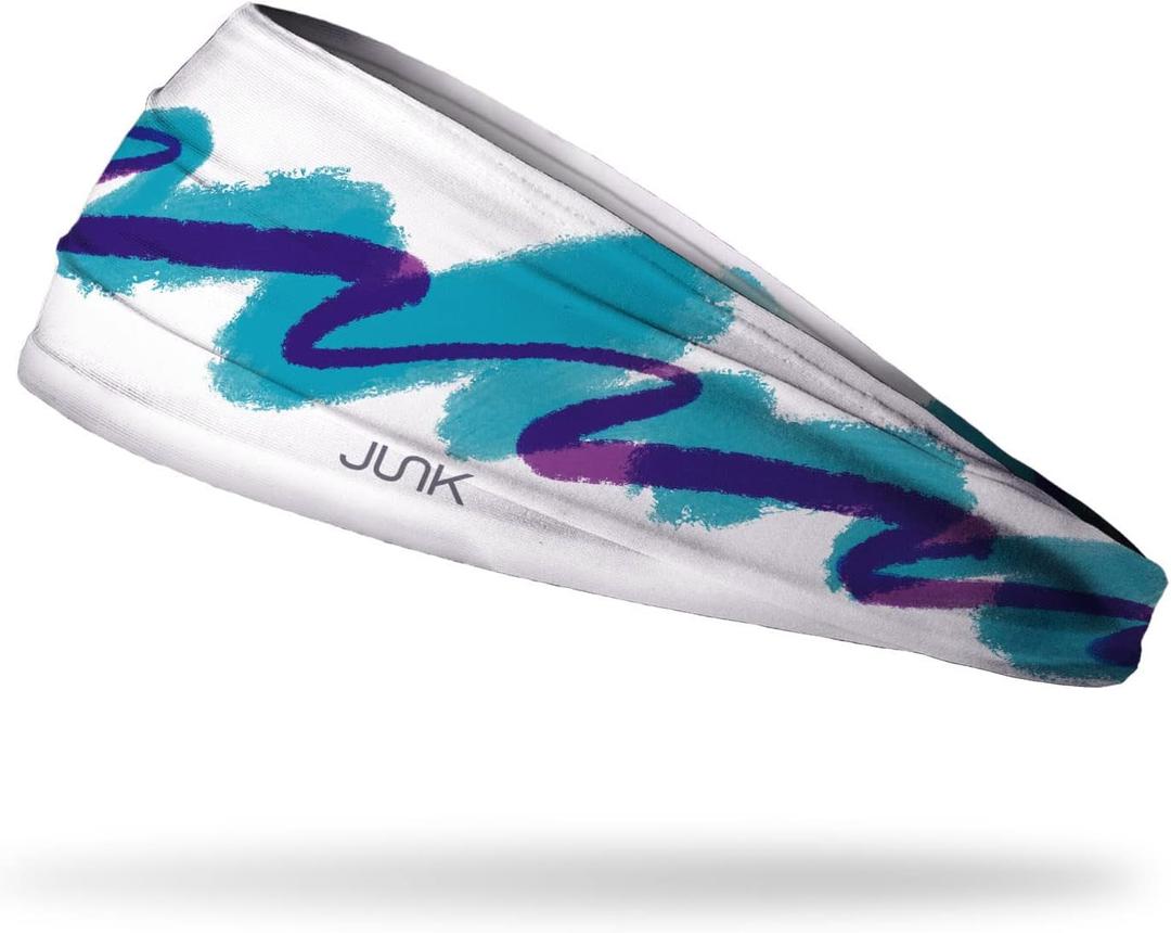 JUNK Brands Big Bang Lite Headband - Moisture-Wicking, Performance Fabric, Non-Slip, Sports Sweatband for Men & Women - One Size - Jazzy