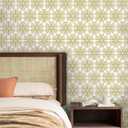 CiCiwind 17.3393.7 Peel and Stick Wallpaper White and Gold Geometric Wall Paper Modern Striped Contact Paper Removable Self Adhesive Wallpaper for Bedroom Bathroom Walls Covering