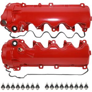 Aluminum Valve Covers Compatible with 2006-2010 Ford Explorer V8 4.6L 2009-2010 Ford F150 Truck V8 4.6L Replace# 9L1Z6582C 7L1Z6584A 9L1Z6582D