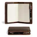 Leather A6 Notebook Cover for Leuchtturm 3.6 x 5.9 in, Refillable Mini Planner Case, Travel Journal Covers for Men, Also for Moleskine & Hobonichi, Travelers Pocket Portfolio Binder, Small Book Holder
