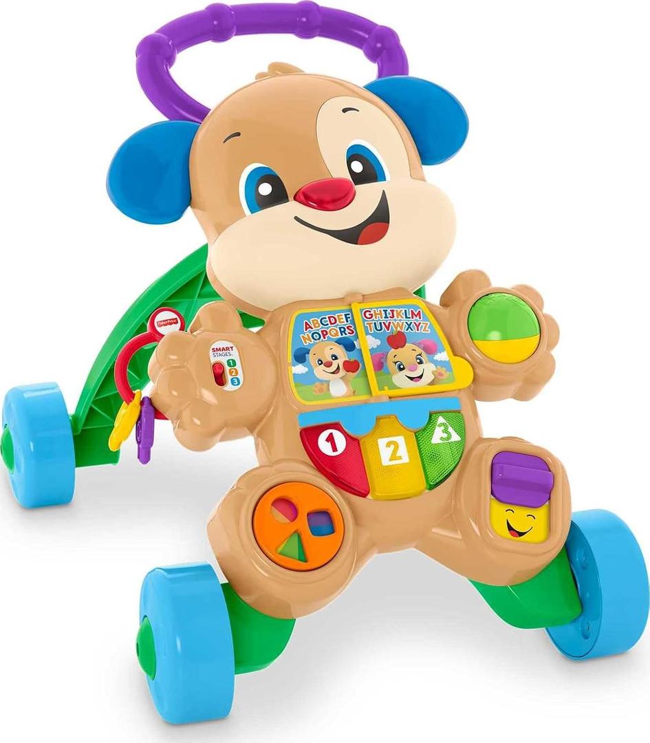 Fisher-Price Baby Toy Laugh & Learn Smart Stages Puppy Walker with Educational Music Lights & Activities for Infants Ages 6+ Months