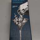 BARE BARREL Insulated Cocktail Shaker Set | Double Wall Stainless Steel | Martini Shaker for Home Bar Bartending | Built-in Drink Measure System & Strainer, Travel Bag, Recipes | Gift Set (Slate Gray)