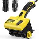 Oxzeps Outdoor Electric BBQ Brush, 2600mAh Battery Capacity 7.4V 2-Speed Power Control Rechargeable Grill Brush with 2 Brush Heads, 360 Rotating Cleaning Brush.
