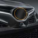 Blackout Emblem Overlays for 2018-2024 Toyota Camry | Front & Rear TPU Badge Covers - 8.5Mil Matte Black Protective Film (Front Logo)