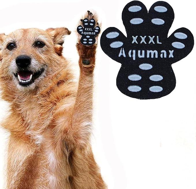Aqumax Dog Paw Protector AntiSlip Pads,Toe Grips for Senior Dogs,Paw Grips Traction Pads for Slippery Hardwood Floors,Essentials for Senior Dogs,12 Sets (48 pcs) L Black