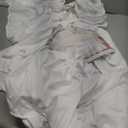 RIMELA White Bed Skirt Queen Size 15 Inch Drop, Elastic Bed Skirting for Bed Base and Frame, Bedding Dust Ruffle Easy to Install, Lightweight Wrap Around Adjustable Bedskirt