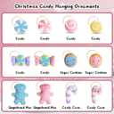 Christmas Candyland Party Plush Advent Calendar Decorations 2025, Stuffed Candy Hanging Collectible Ornaments, 24 Days Xmas Countdown Calendar Gift for Tree Decoration Home Birthday Decor