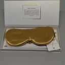 ZIMASILK Adjustable 100% 22 Momme Mulberry Silk Sleep Mask for Sleeping, Filled with Premium Mulberry Silk, Softest & Breathable Eye Sleeping Mask (Golden)