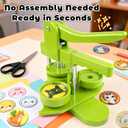 Button Maker Machine 58mm (2.25 in) Installation-Free, DIY Button Pin Maker Machine, Badge Punch Press with Free 100pcs Badge Supplies & Pictures & Circle Cutter & Magic Book
