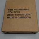 Vigdur 2 Pack 13ft 50 Clear Outdoor String Lights on White Wire Cord, UL Approved for Indoor/Outdoors Use, Connectable 120V Clear Outdoor Lights for Xmas Patio Home Party Garden Decor(White)