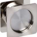 Delaney Hardware 370209 Satin Nickel Contemporary Passage Square Pocket Door Lock with Edge Pulls and Color Coded Indicators