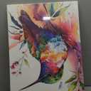 Yibuda Country Hummingbird Floral Wall Decor Colorful Flower Bird Pictures Art Watercolor Canvas Print Painting Framed Modern Home Artwork Decorations For Bedroom Kitchen Office 12''x16''