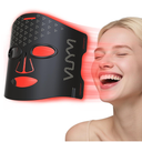 VYM Red Light Therapy for Face: HighEnergy Super Lightweight 292 LEDs Cordless Professional Light Therapy Mask Infrared LED Face Mask at Home Travel 2mm Thickness  Black