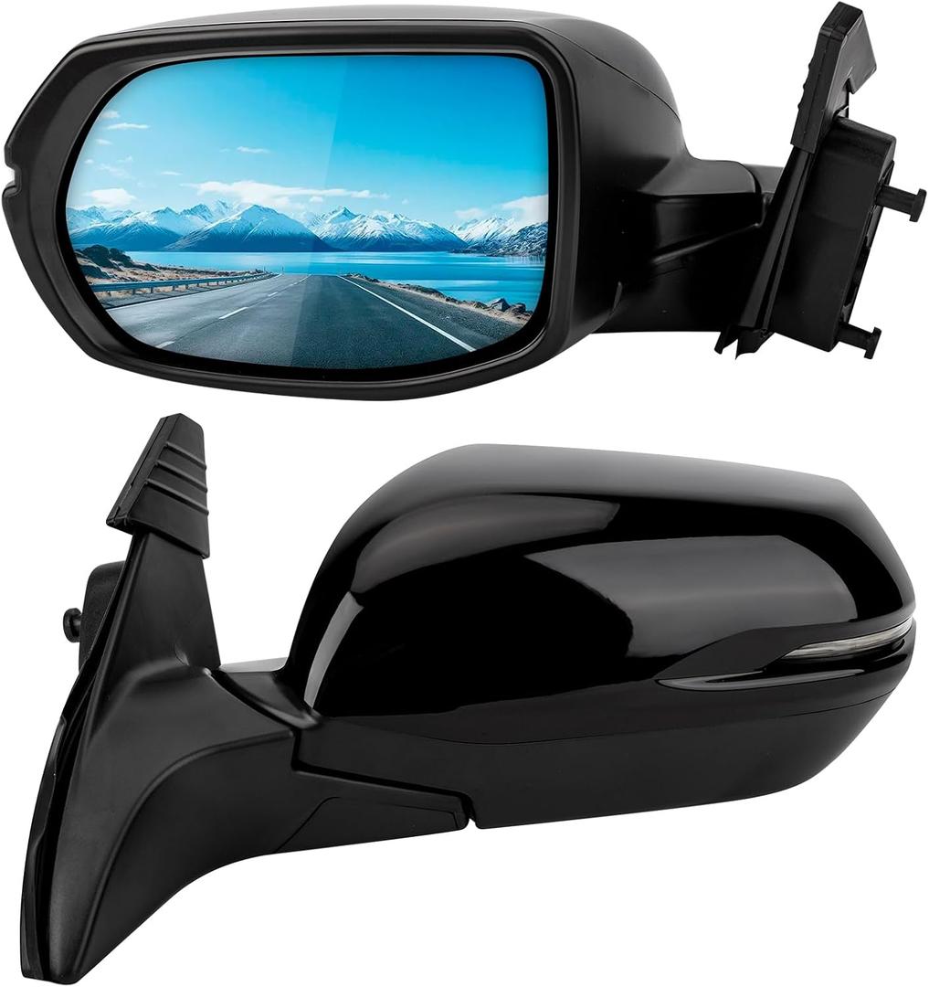 Left Driver Side Rear View Mirror Replacement for Honda HR-V HRV 2016-2022 - Rearview Mirrors Assembly with 6Pins, Electric Adjustment, Turn Signal Light, Heating, Black