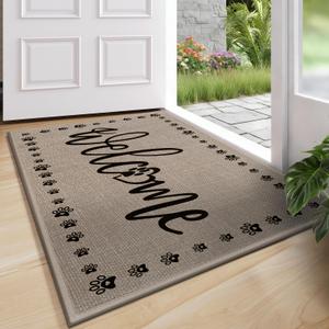Vaukki Indoor Door Mat 24"x36", Ultra Thin Doormat Indoor Entrance