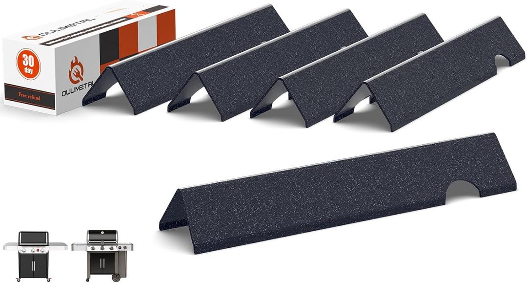 QuliMetal GS4 Genesis II Flavorizer Bars for Weber Genesis II/LX 300, Genesis II E310, II E315, II E335 (2017 & Newer) Grills, 17-Inch Porcelain Enameled Steel 66795 Flavorizer Bars for Weber 66032