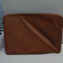 Comfyable Slim Protective Laptop Sleeve Compatible with 13/13.3/14 Inch MacBook Air & MacBook Pro, Mac Travel Case, Laptop Pouch, Slim PU Leather Cover M5/M4/M3/M2/M1 2025-2021, Brown