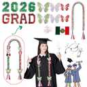 Mexican Graduation Leis 2026,Class of 2026 Graduation Ribbon Lei