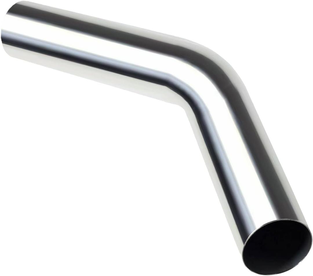 2.5" OD Stainless Steel Pipe Mandrel Bend, 45 Degree 2FT Length, T304 Stainless Steel Pipe Tubing Tube Piping Universal