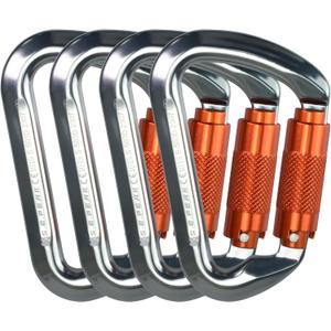 SEPEAK UIAA 30kN Climbing Carabiner Clips, Professional Heavy Duty Twist Locking Carabiners for Climbing,Mountaineering, Rappelling, Camping, Hiking, Swings, Large D Ring Hooks