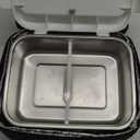 EAST OAK Cordless Electric Lunch Box for Adults, Heated Lunch Box Battery Powered with Automatic Heating, 5.5 Cups Portable Food Warmer with Removable Tray Divider (Black-Cordless)