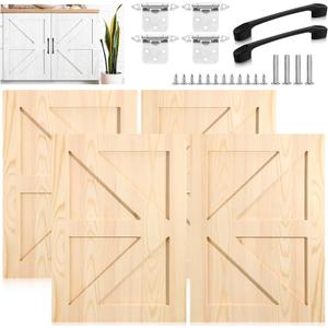 Sintuff 4 Set 16.25'' W X 22.5'' H Unfinished Pine Wood Cabinet Doors