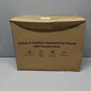Heated Cat House for Outside, Insulated Weatherproof Heated Outdoor Cat House with Waterproof Eaves & Escape Door, Elevated Outdoor Cat Shelter for Feral Stray Cat (Green, 16.5"x13"x16.9")