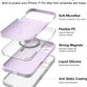 OTOFLY Magnetic for iPhone 17 Pro Max Case,Compatible with Magsafe,Classic Liquid Silicone Mobile Phone Case,Integrated Camera Control Button,Anti-Scratch Microfiber Lining, Cloud Mauve