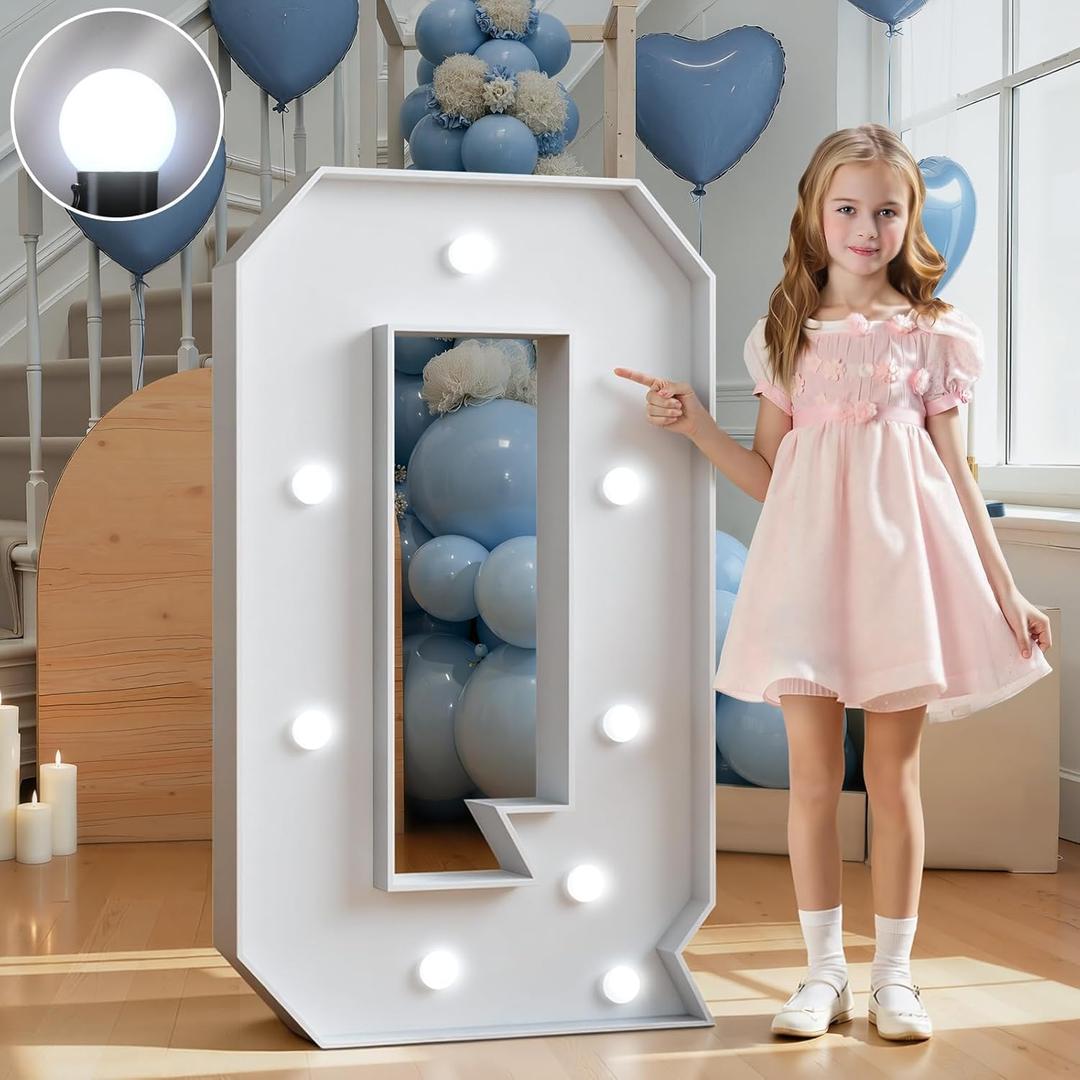 Marquee Letters 3 Feet Tall Large Light Up Letters Decorations Wedding Engagement Proposal White Party Decorations Marry Me Sign Big Cardboard Backdrop Q