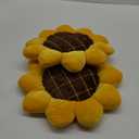 Coume 2 Pieces 3D Sunflower Flower Floor Pillow Seating Cushion Mat Sunflower Shaped Throw Pillow Yellow Chair Pads Decorative Plush for Bed Car Couch Chair Sofa Office Girls Gifts(15 Inch)
