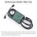 Stethoscope Holder Hip Clip.Night Shift Nurse Essentials Organizer,3M Littmann Stethoscope Belt Clip for Scrubs, Nursing Tools Holster Case,Teaching Stethoscope Holder (1-Dark Green)
