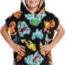 Pokemon Bath Towels 100% Cotton Towels Kids Teens Beach Pool Shower Travel Essentials (Multi, 6-9 Years)