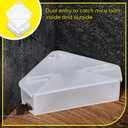 Qualirey 6 Pcs Mice Station with Key Triangle Mouse Station Lockable Reusable Bait Box, Enclosed Design for Indoor and Outdoor Use, Suitable for Small Mice (Translucent)