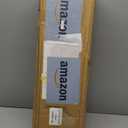 Amazon Basics Rectangular Farmhouse Wall-Mounted Coat Rack with Storage Hooks, 5 Hooks, White