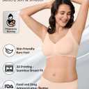 Wireless Hands-Free Pumping Bra, Adjustable with Extendable Straps and Hook Extender, Comfort Sleep Pumping & Nursing Bra (Beige, XXXL)