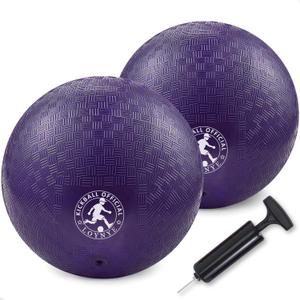 10 Inch Dodgeball Balls Playground Ball Kickball, Dodge Balls for Kids, Kickballs Handball for Indoor Outdoor Games Four Square Balls, Includes Pump