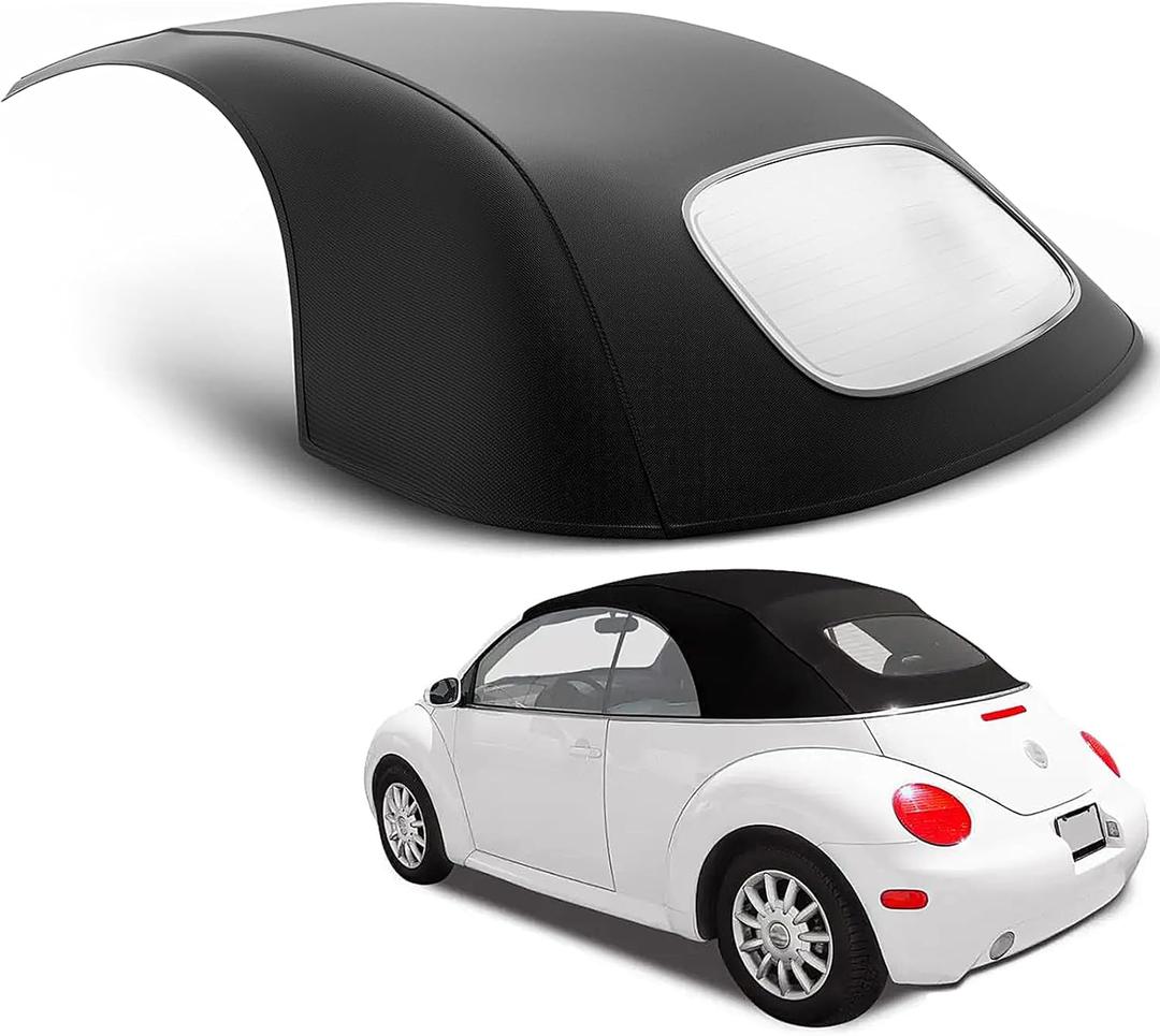 Convertible Soft Top w/Glass Window Replacement for 2003-2009 VW New Beetle Convertible 1005BEE055, 10-05-BEE-055