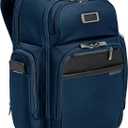 Briggs & Riley Medium Cargo Backpack for Women & Men - Laptop Backpack, For Work & Travel, Lightweight & Durable, Padded Straps, Fits up to 15" Laptop - @work Collection, Navy