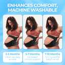 3-in-1 Maternity Abdominal Support Belt - Adjustable Pregnancy Belly Band for Prenatal & Postpartum Care, Relieves Back Pain - Machine Washable, Perfect for Expecting Moms
