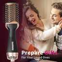 Beautimeter Blow Dryer Brush, Hot Air Brush One Step Hair Dryer and Styler Volumizer, 4 in 1 Negative Ionic Hair Styler with Oval Barrel for Smooth, Frizz-Free Hair Types, Black & Gold