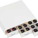 Mind Reader Single Serve Coffee Pod Organizer with 3 Drawers, 36 Pod Capacity, Countertop , 12.25"L x 13.5"W x 2.5"H, White