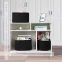 Cotton Rope storage Basket Bins 15X10X9.3 Woven Basket for Organizing Shelves Rectangle Decorative Baskets For storage Clothes Toys Books Towels Square Wicker Nursery basket organizer 3 pack black