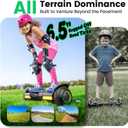 Gyroor G13 All-Terrain Hoverboard with Bluetooth & LED Lights Gift,Black | UL 2272 Certified, 6.5" All-Terrain Tires, Dual 250W Motors hoverboard for Kids Ages 6-12 & Adults, Birthday & Holiday Gift, Black