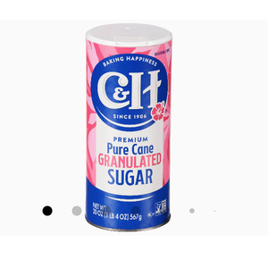 C&H® Granulated Sugar, 20 oz Canister Premium Pure Cane Sugar (Pack of 3)