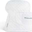 KITCHENAID Fitted Tilt-Head Stand Mixer Cover with Storage Pocket, Quilted 100% Cotton,14.4"x18"x10", Ticking Stripe Ink Blue