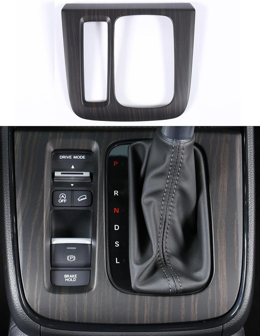 For Honda CRV 2023 2024 2025 2026 LX EX EX-L, Sport Hybrid, Sport Touring Gear Shift Protective Panel, Wood Grain Central Control Unti-scratching Cover for CR-V Luxury Interior Accessory- Wood