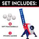 Franklin Sports Kids Pitching Machine - Plastic Baseball Pitching Machine for Kids Batting Practice - MLB Power Pitcher with Adjustable Speeds